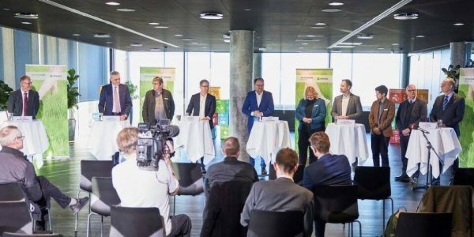 Fra pressemødet med Innargi Geotermi i Aarhus. Fra pressemødet med Innargi Geotermi i Aarhus. Foto: AffaldVarme Aarhus