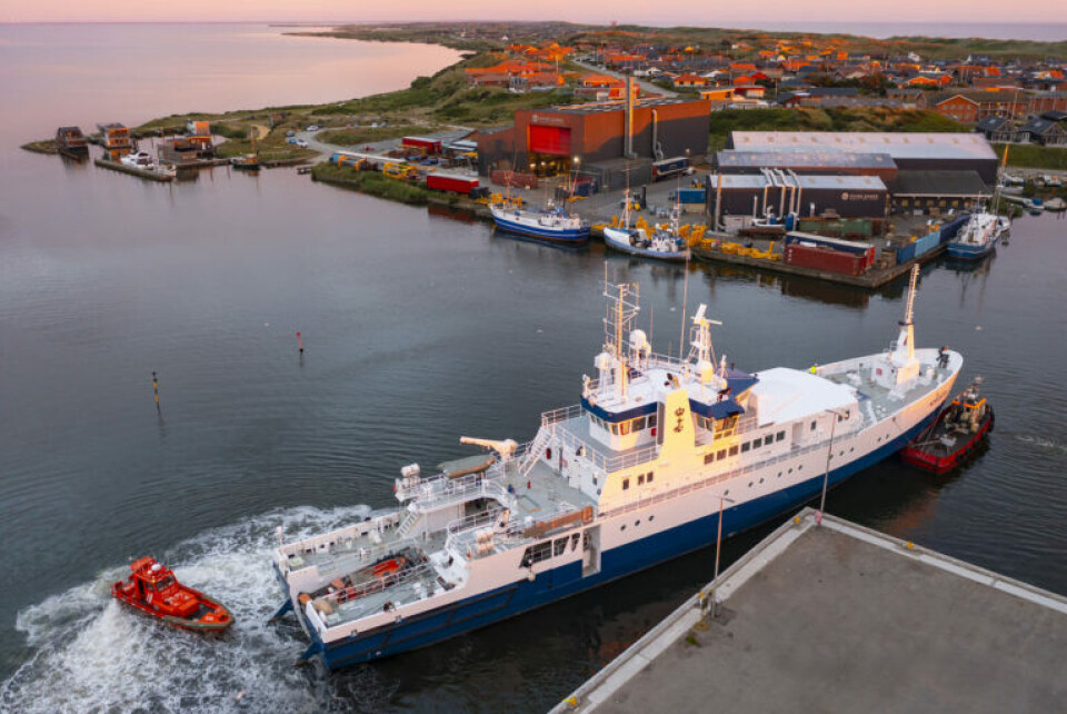 Flot flytning: Hvide Sande Shipyards største nybygning flytter kajplads Flot flytning: Hvide Sande Shipyards største nybygning flytter kajplads