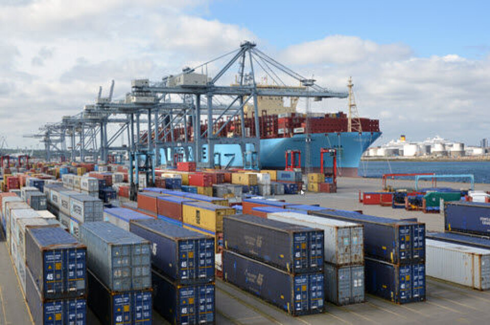 Pladsproblemer på Maersk-terminal i Aarhus Pladsproblemer på Maersk-terminal i Aarhus