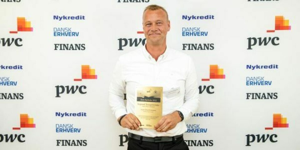 Jesper Berg Kristensen fra RG Rom Gummi A/S, Årets Regionale Temaprisvinder i Midt- og Vestjylland 2022. Foto: PwC