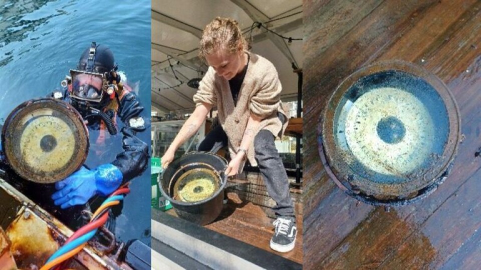 Gammelt skibskompas fundet på bunden af Københavns Havn Gammelt skibskompas fundet på bunden af Københavns Havn