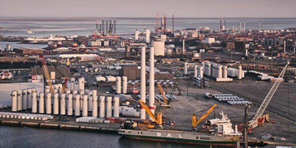 Esbjerg Havn i april 2020. Foto: Christer Holte / Esbjerg Havn