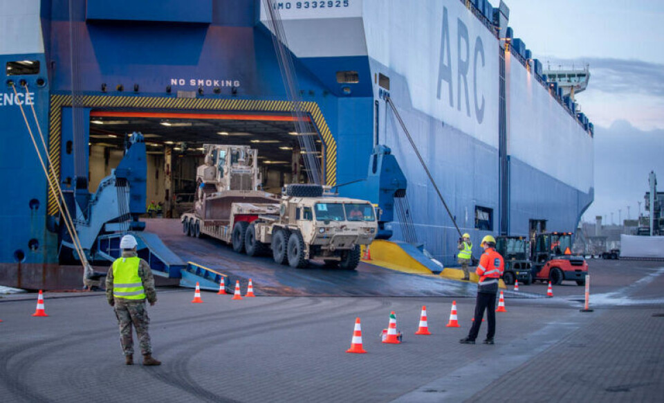 ARC Independence er ankommet – Militære forsyninger er nu i Aarhus ARC Independence er ankommet – Militære forsyninger er nu i Aarhus