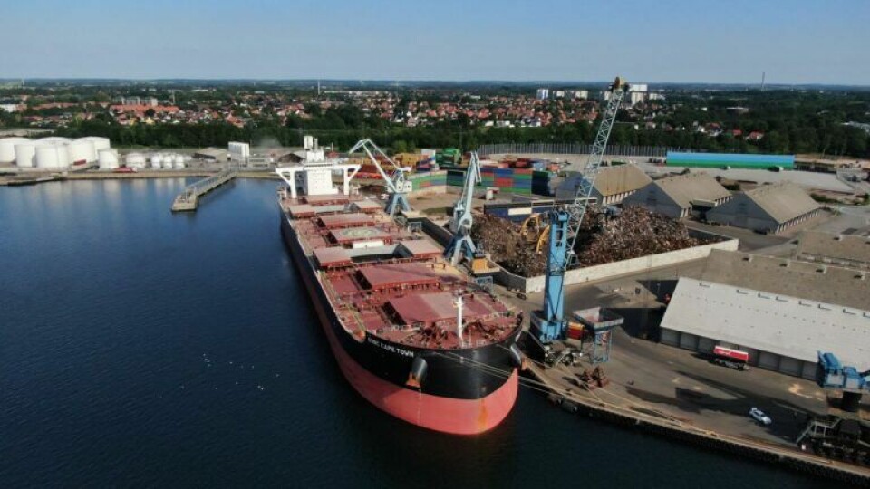 Flotte fotos: Her losses 25.000 tons soya i Fredericia