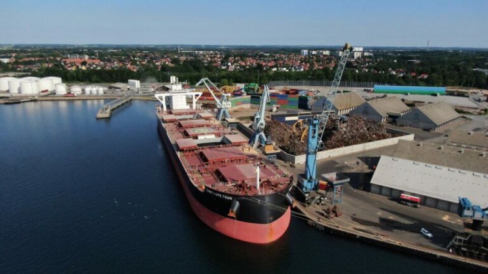 Flotte fotos: Her losses 25.000 tons soya i Fredericia Flotte fotos: Her losses 25.000 tons soya i Fredericia