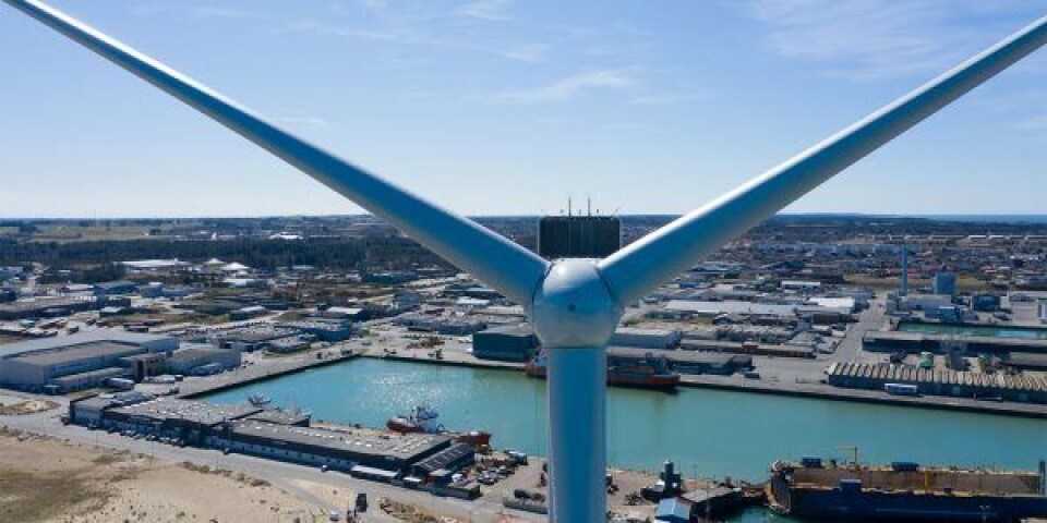 Der er mulighed for at opstille op mod 9 vindmøller på Nordhavnen. Foto: Hirtshals Havn