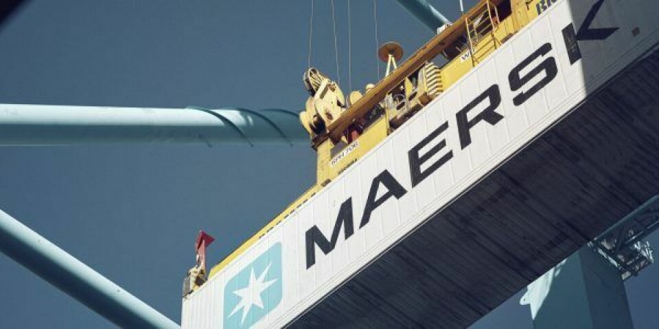 Containere som denne blev tabt af et Maersk-skib den 22. december 2023. Arkivfoto: Maersk