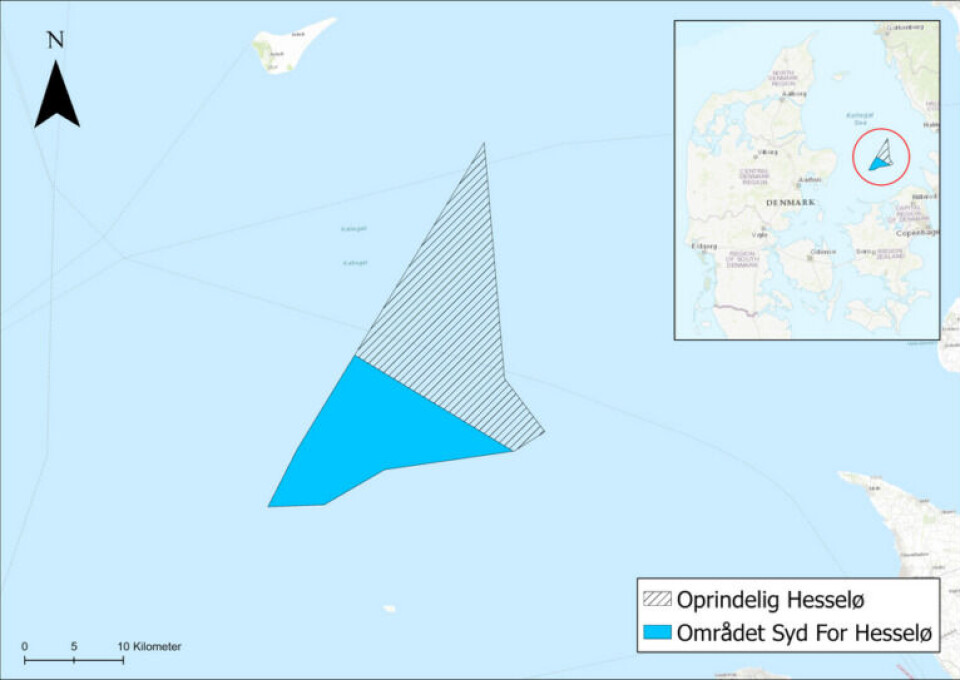 Hesselø Havvindmøllepark flyttes sydpå til en ny placering Hesselø Havvindmøllepark flyttes sydpå til en ny placering