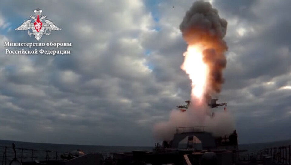 Vild video: Her tester Rusland krydsermissil fra krigsskib Vild video: Her tester Rusland krydsermissil fra krigsskib