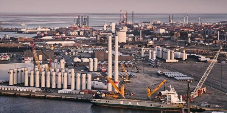 Esbjerg Havn i april 2020 Foto: Christer Holte / Esbjerg Havn