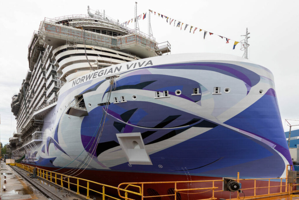 Norwegian Viva i tørdokken på skibsværftet Fincantieri.