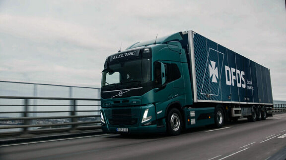 DFDS bestiller 100 eldrevne Volvo-lastbiler