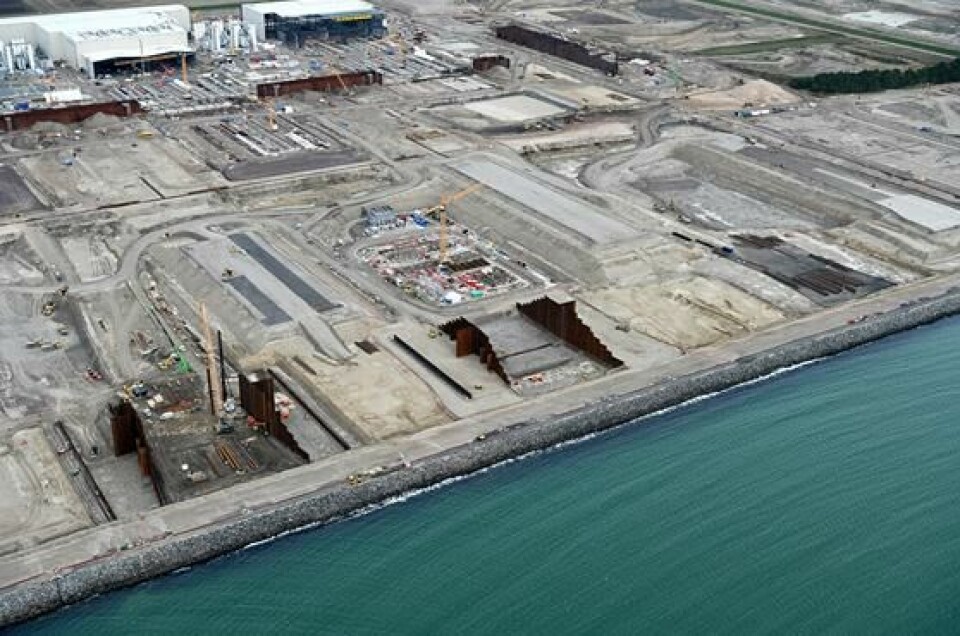 Flotte luftfoto: Nu etableres de store porte ved tunnelfabrik