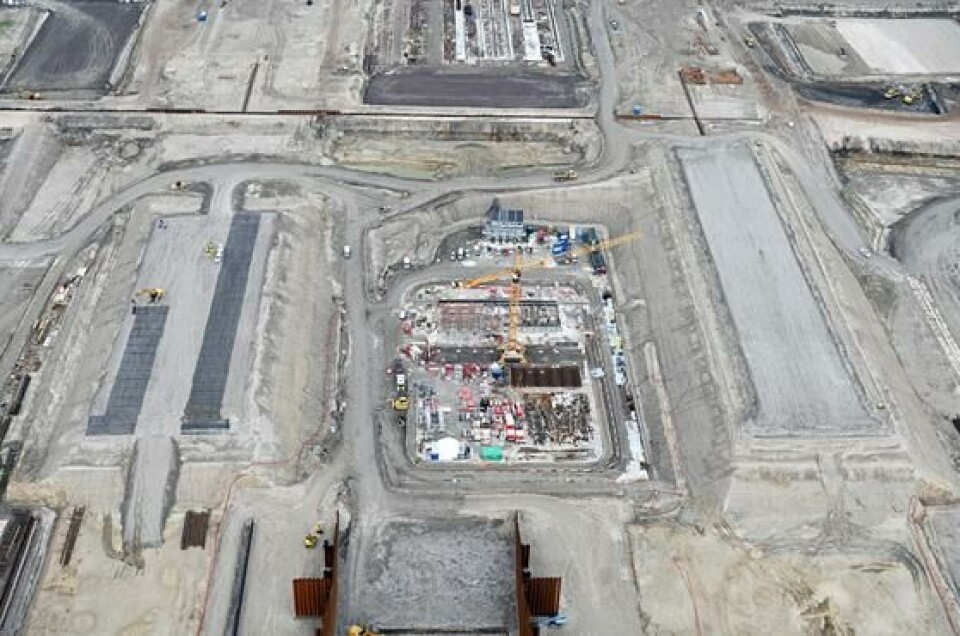 Flotte luftfoto: Nu etableres de store porte ved tunnelfabrik