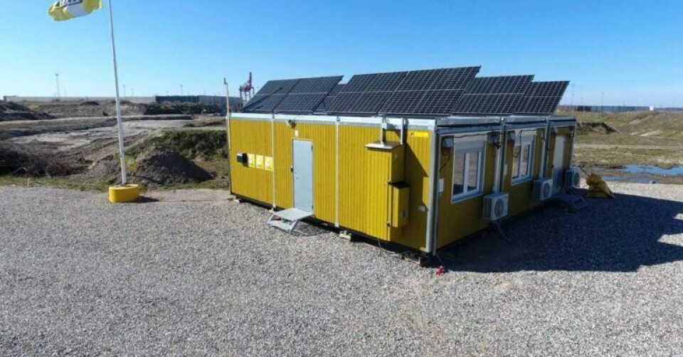 Nordjysk havn vil sænke CO2-udslip med solceller på skurvogn Nordjysk havn vil sænke CO2-udslip med solceller på skurvogn