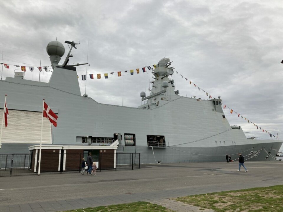 Fregatten Absalon på besøg i Aalborg Havn.