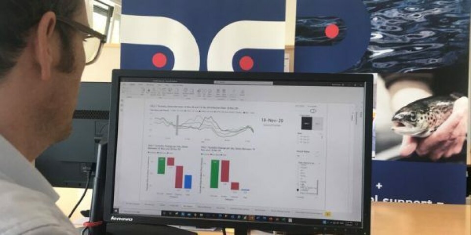 Et samarbejde med danske Blue Unit, der producerer data- og visualiseringsteknologi, betyder, at SalMar Settefisk kan opnå bedre kontrol med vandkvaliteten på deres farme og skabe et stabilt og bæredygtigt produktionsmiljø for fiskene. Foto: Blue Unit