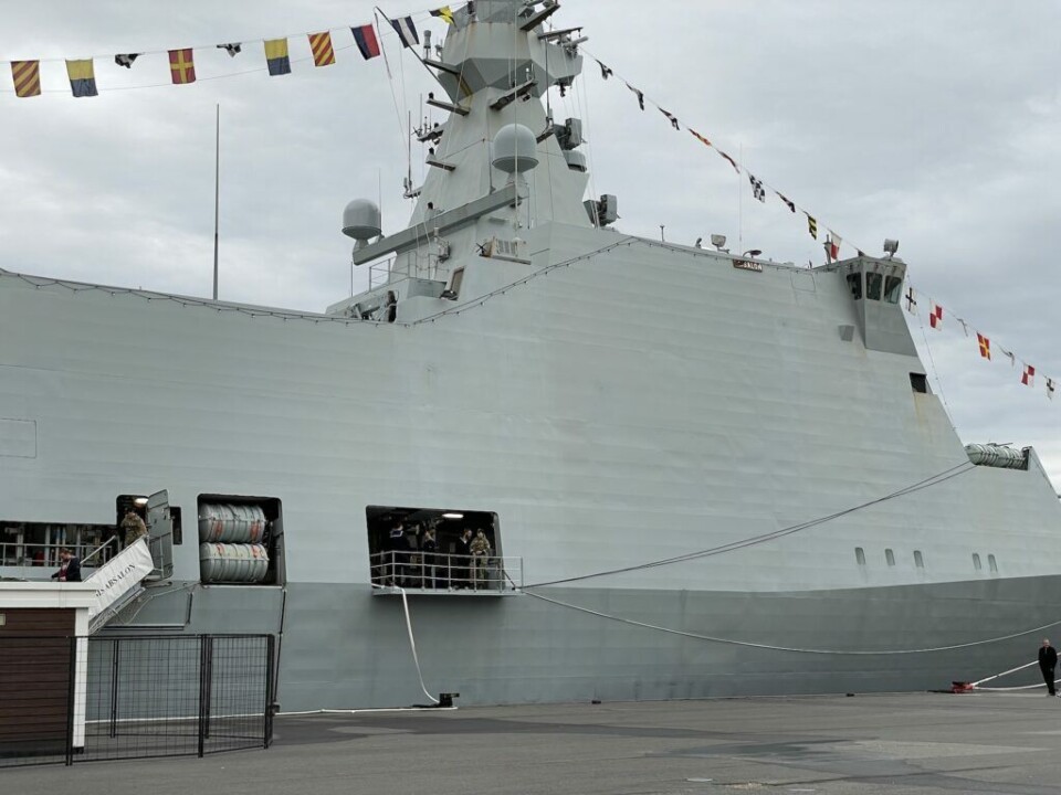 Fregatten Absalon på besøg i Aalborg Havn.