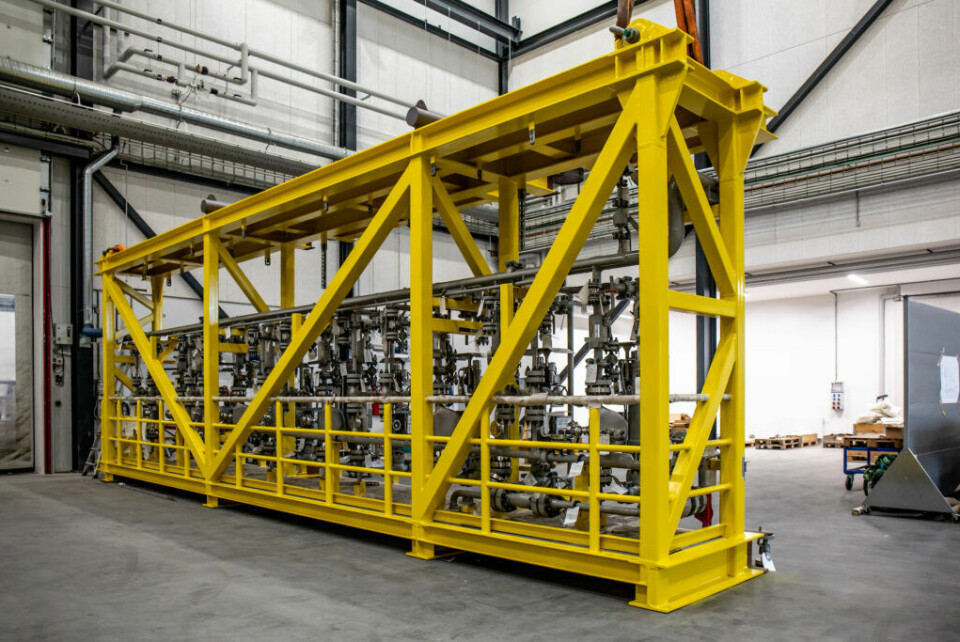 Gaslift-modulet til Halfdan C-platformen måler 11x2x4 meter og vejer 20 tons.
