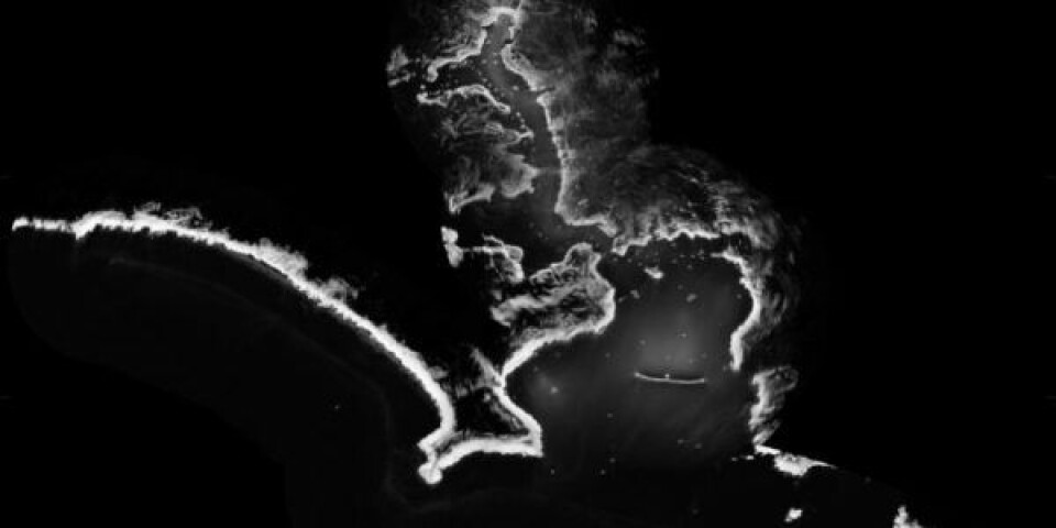 Tester nyt software til kortlægning af havbunden A-shoreline-map-of-Plymouth-Sound-and-harbour-a-byproduct-of-the-software-trialled-by-HMS-Magpie-768x511