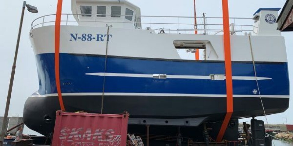 M146 Nordfangst under søsættelsen. Foto: Bredgaard Boats