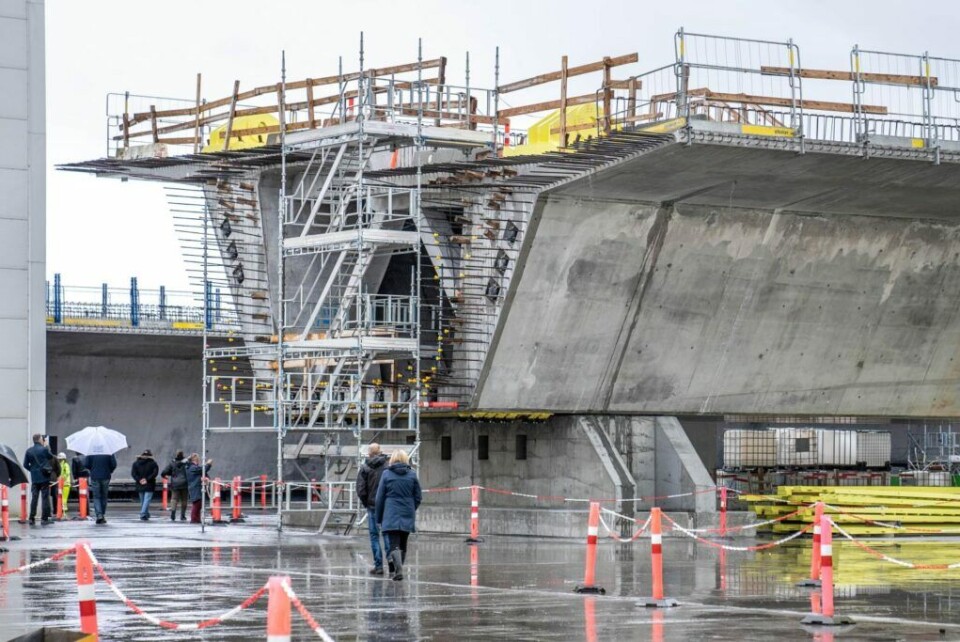 De store elementer på byggepladsen imponerede de besøgende.