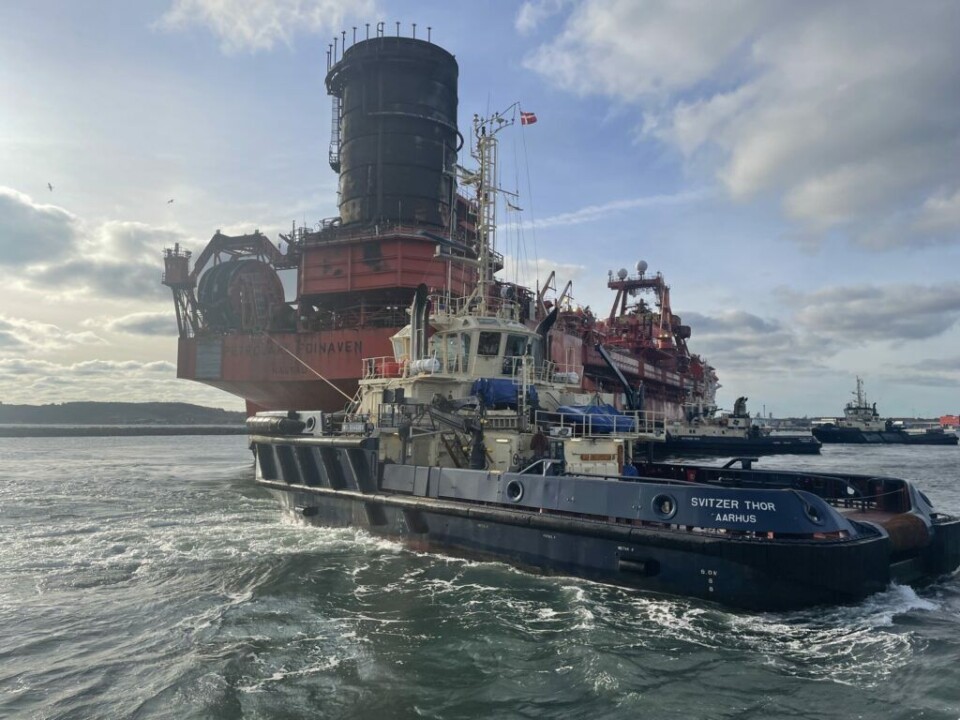 Petrojarl Foinaven er ankommet til Frederikshavn.