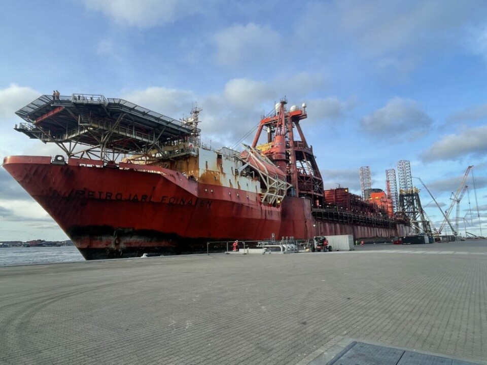 Petrojarl Foinaven er ankommet til Frederikshavn.