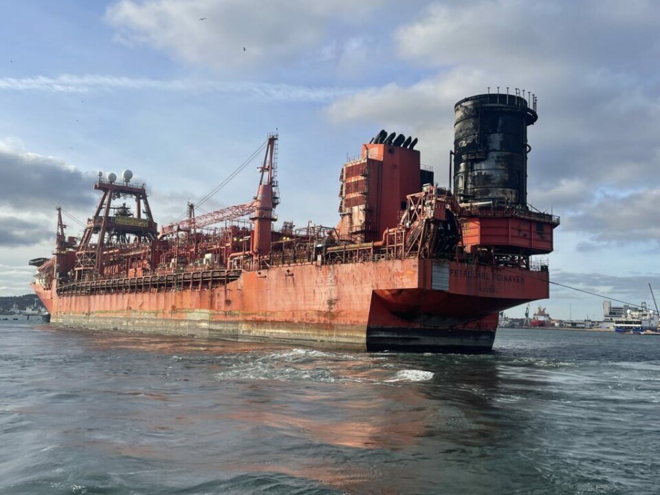 Petrojarl Foinaven er ankommet til Frederikshavn.