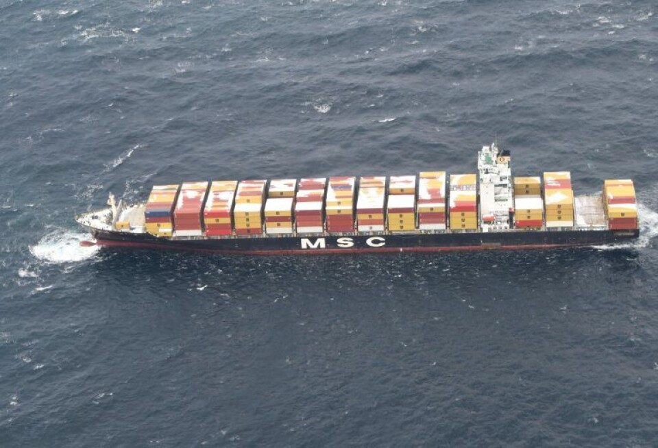 Se billederne: Kystvagt kom drivende MSC-containerskib til undsætning Se billederne: Kystvagt kom drivende MSC-containerskib til undsætning