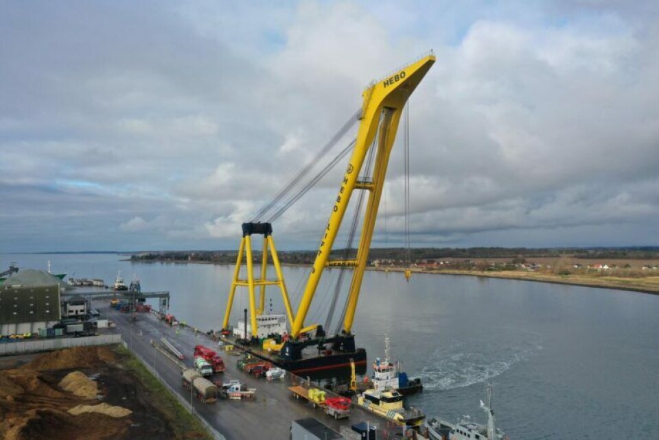 Flydende kæmpe skal hjælpe med byggeriet af den nye Storstrømsbro