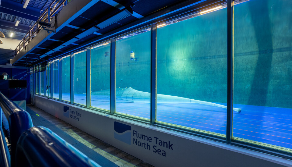 Flume Tank North Sea er Europas største prøvetank til tests, målinger og fremvisninger af udstyr til fiskeri, akvakultur og undervandsteknologi